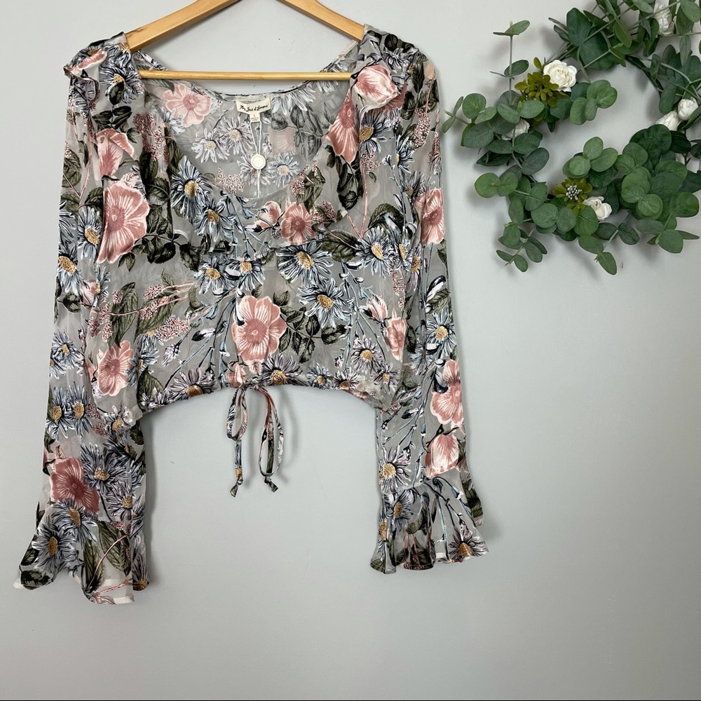 NWT For Love & Lemons Luciana Ruffle Blouse